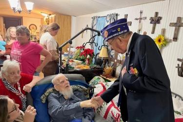 Veteran receives Purple Heart